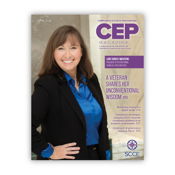 April 2024 CEP Magazine is now available!