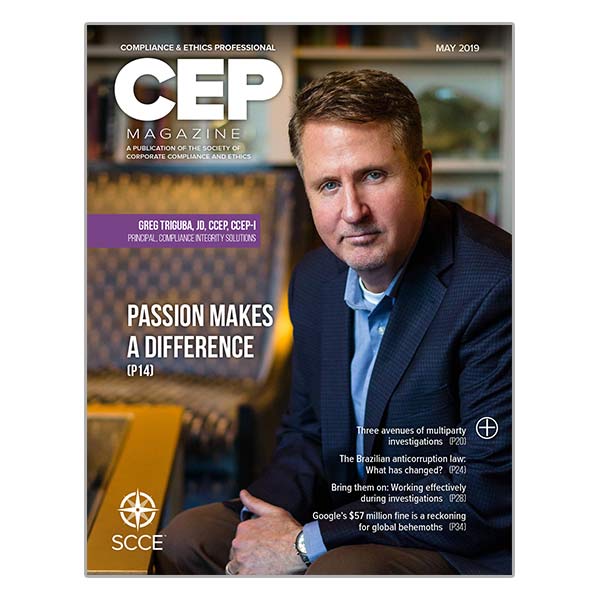 CEP Magazine May 2019 cover