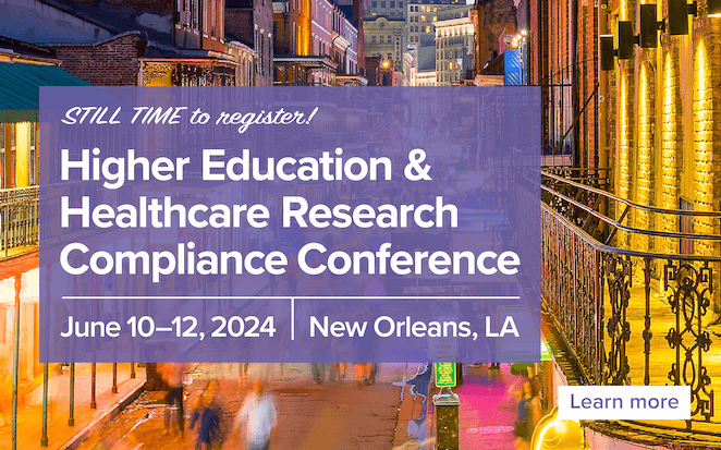 Join SCCE & HCCA for 2024 Higher Education & Healthcare Research Compliance Conference | June 2024 | New Orleans