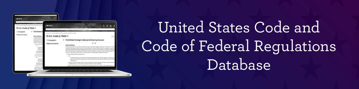 United States Code and Code of Federal Regulations Database