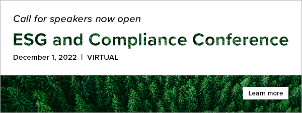 ESG and Compliance Conference Call For Speakers banner