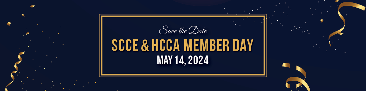 Save the date | SCCE & HCCA Member Day | May 14, 2024